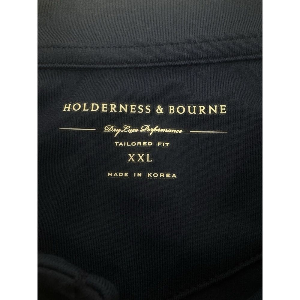 NWT Holderness & Bourne The Robinson 1/4 Zip Performance Pullover Blue Green XXL - Picture 5 of 11